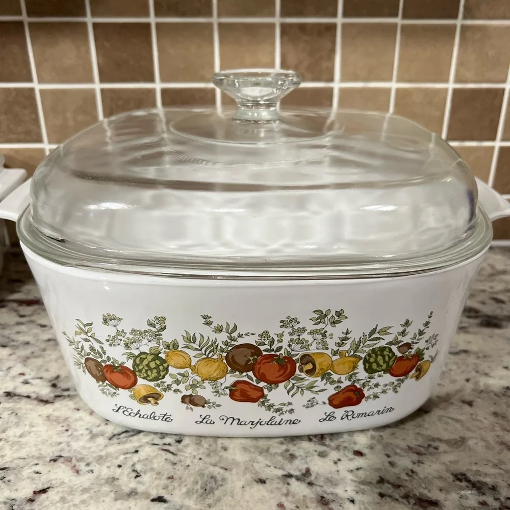 VTG CORNINGWARE A-5-B Spice Of Life 5 Qt L'Echalote La Marjolaine Le Romarin - Picture 8 of 8